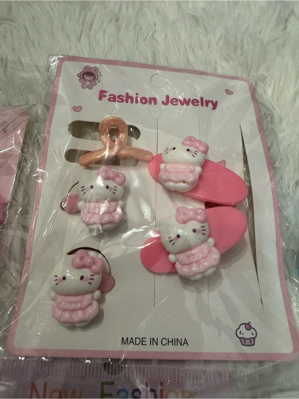Hello Kitty Kids Hair Accessories hair clips bangles wipes straw topper 18 items